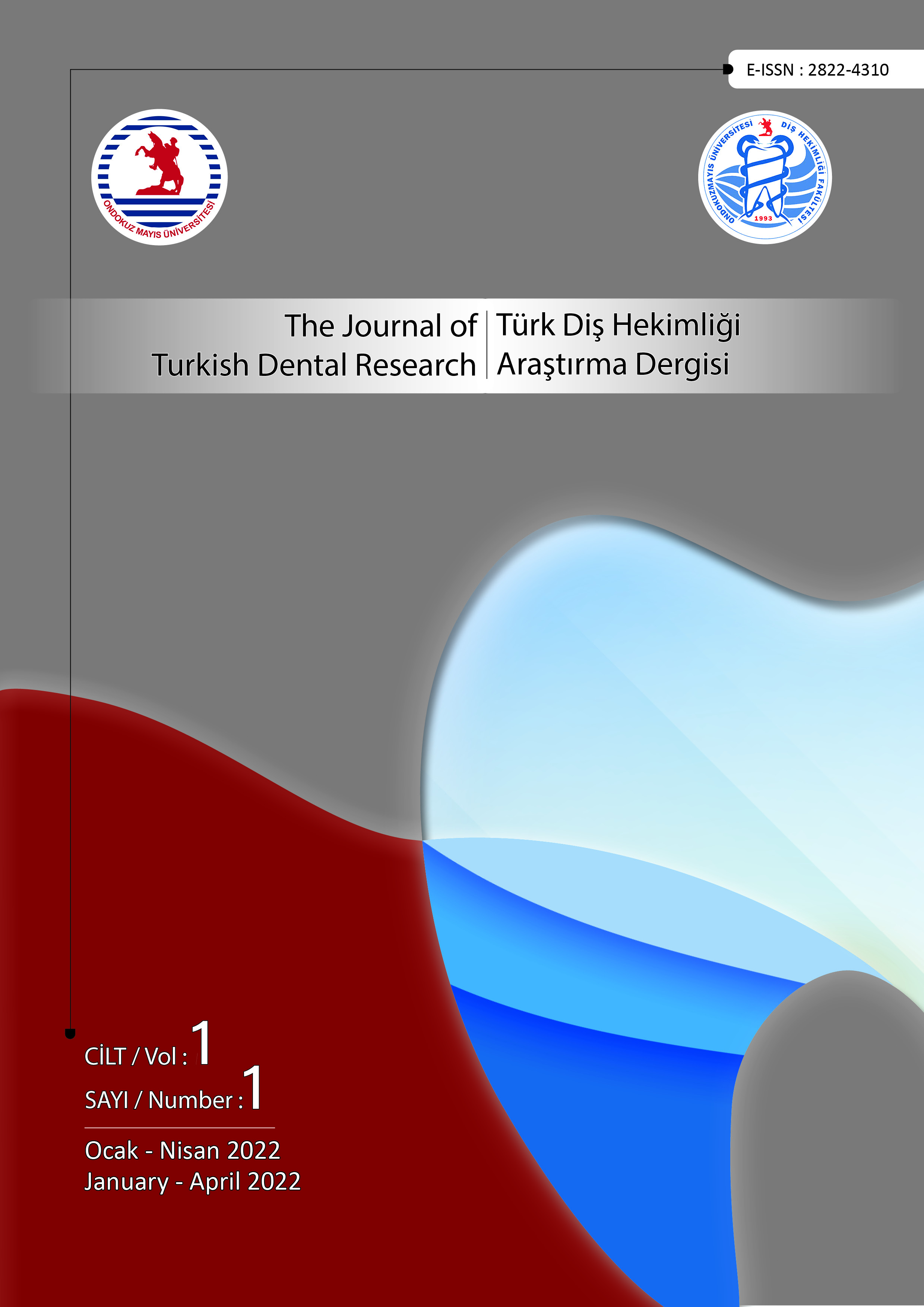 					Cilt 1 Sayı 1 (2022): Türk Diş Hekimliği Araştırma Dergisi Gör
				